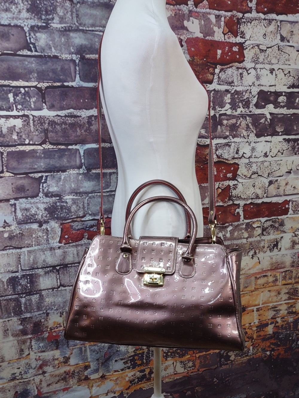 Arcadia Satchel w/Top Handle & Crossbody Strap